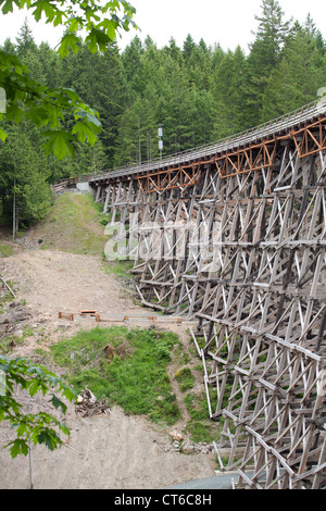 Una vista di lato del traliccio Kinsol bridge Foto Stock