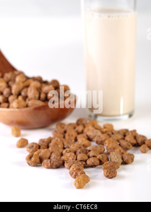 Horchata è una bevanda fatta con il succo di tiger dadi e zucchero. Native da Valencia - Spagna, è una bevanda rinfrescante. Foto Stock