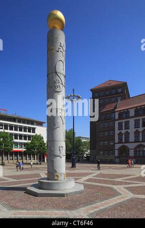 Friedensplatz a Dortmund, Ruhrgebiet, Renania settentrionale-Vestfalia, Friedenssaeule von Susanne Wehland Foto Stock