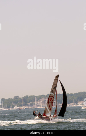 Newport Rhode Island alta velocità catamarani racing Foto Stock