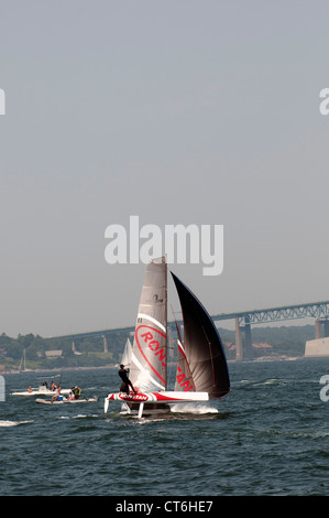 Newport Rhode Island alta velocità catamarani racing Foto Stock
