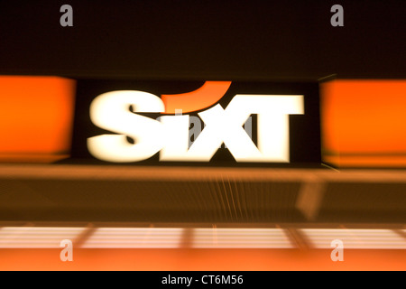 Stoccarda, logo SIXT autonoleggio Foto Stock