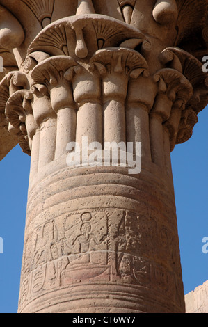 Tempio di Iside, Philae, Egitto Foto Stock