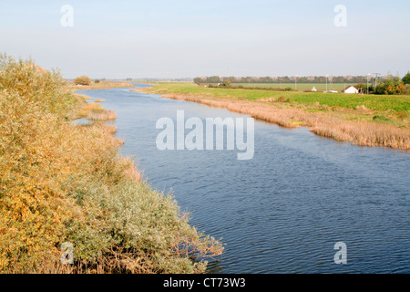 New Bedford fiume 100 piedi svuotare Norwich Cambridgeshire England Regno Unito Foto Stock