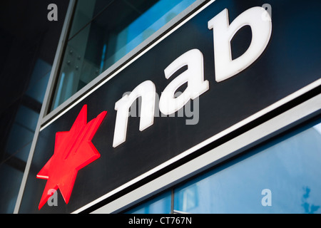 Nazionale banca australiana "NAB logo". Foto Stock