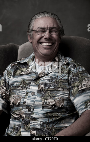 Ritratto di un uomo anziano ridendo Foto Stock