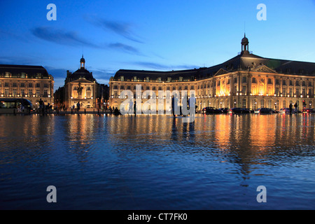 Francia Aquitania, Bordeaux, Place de la Bourse, Foto Stock