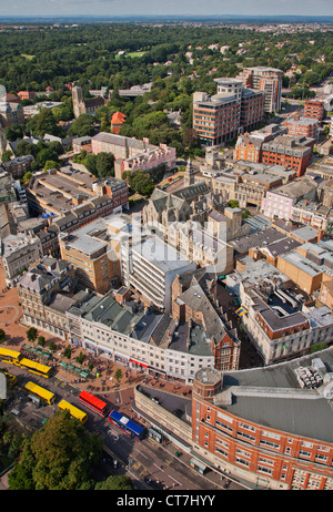 Regno Unito. In Inghilterra. Il Dorset. Bournemouth. Centro citta'. Vista aerea. Foto Stock