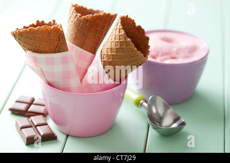 coni gelato Foto Stock