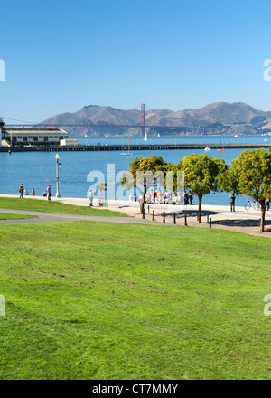 Parco acquatico, parte del San Francisco Maritime National Historical Park sul lungomare di San Francisco, California, Stati Uniti d'America. Foto Stock