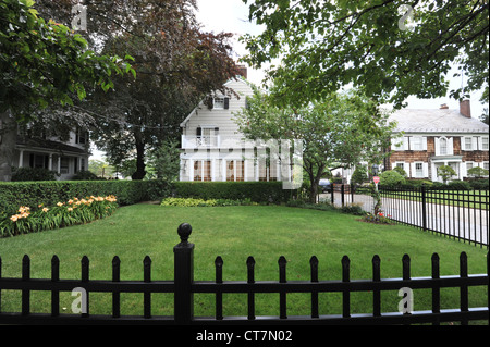 La casa dove il Amityville Horror ha avuto luogo. Come appariva nel luglio 2012 Foto Stock