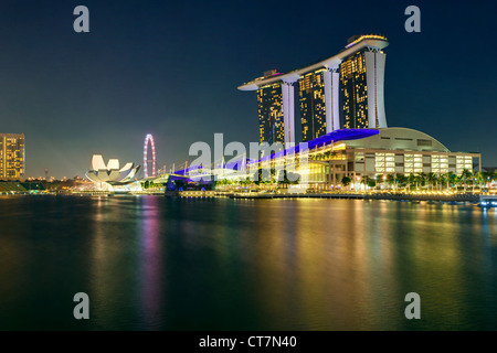 Il Marina Bay Sands, Marina Bay, Singapore, Sud-est asiatico Foto Stock