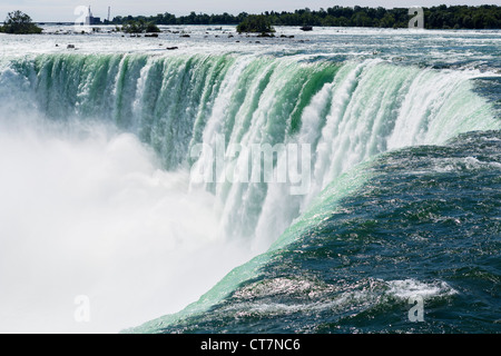 Close-up del ferro di cavallo cade dal lato canadese, Niagara Falls, Ontario, Canada Foto Stock