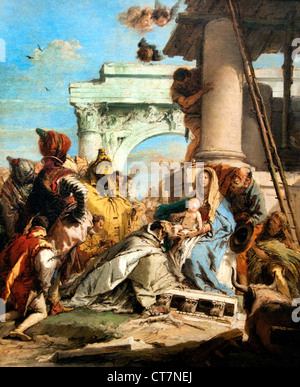 L Adorazione dei Magi 1753 Giovanni Domenico Tiepolo Venezia Italiano 1727-1804 Italia Foto Stock