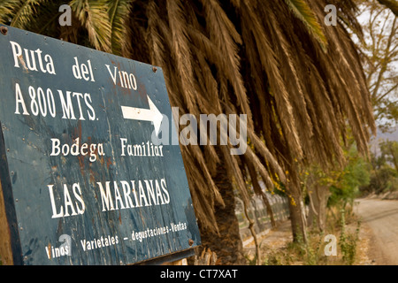 Segno per la Bodega Las Marianas cantina Foto Stock