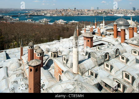 Türkei, Istanbul, Topkapi Saray, Harem, Blick vom Turm der Gerechtigkeit (Adalet Kulesi) Foto Stock