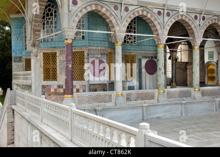 Türkei, Istanbul, Topkapi Saray, Vierter Hof, Revan Köskü oder Revan Pavillon. Foto Stock