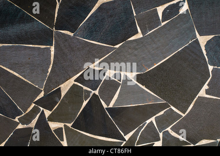 Mosaico di pietra texture a parete. Alta risoluzione sullo sfondo Foto Stock