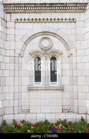 Finestra di dettaglio ilil 'Bianco chiesa", ufficialmente Fairhaven Regno riforma Chiesa di Lytham St. Anne's, Lancashire Foto Stock