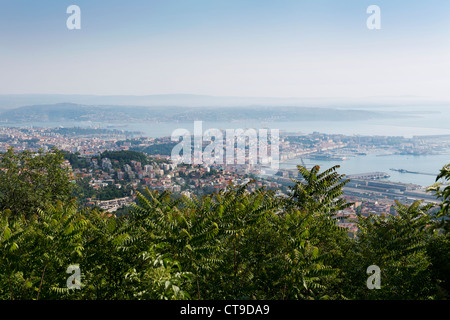 Una vista di Trieste Foto Stock
