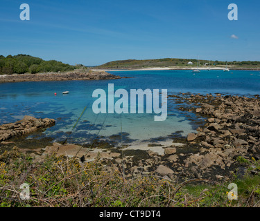 Cove Vean. St Agnes, isole Scilly, Cornwall, Regno Unito Foto Stock