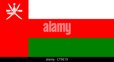 Bandiera del Sultanato di Oman. Foto Stock