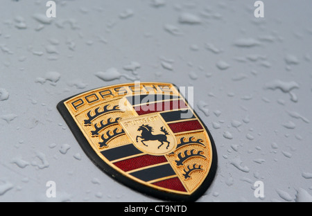 Emblema di sveva di casa costruttrice di lusso Porsche Foto Stock