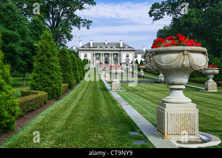 Nemours Mansion e giardini, Wilmington, Delaware, STATI UNITI D'AMERICA Foto Stock
