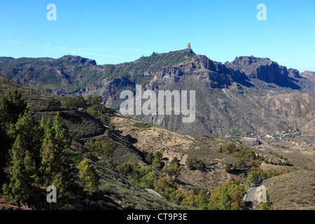 Spagna isole canarie Gran Canaria, paesaggio di montagna, Foto Stock