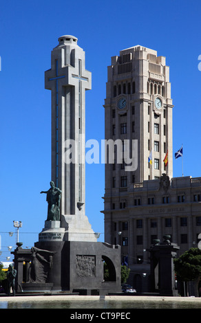 Spagna Isole Canarie, Tenerife, Santa Cruz, Plaza de Espana Foto Stock