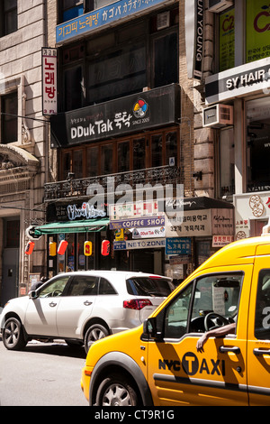 Korea Way, W. 32nd Street, NYC Foto Stock