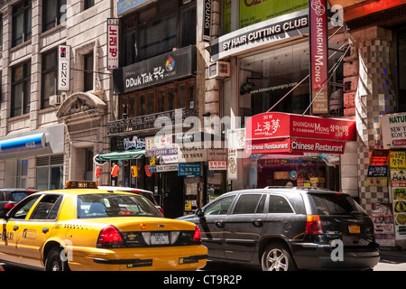 Korea Way, W. 32nd Street, NYC Foto Stock