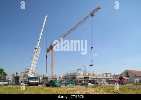 Edificio di Berlino sito per case unifamiliari in periferia Foto Stock