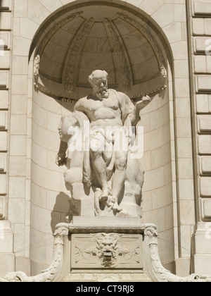 Verità figura di marmo, Stephen A. Schwarzman Building, NYPL, NYC Foto Stock