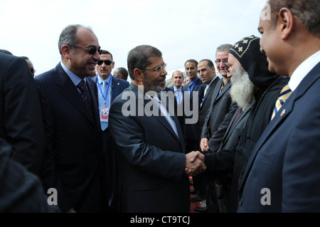 Il neo-eletto Presidente egiziano Mohamed Morsi assiste il Vertice africano in Etiopia Foto Stock