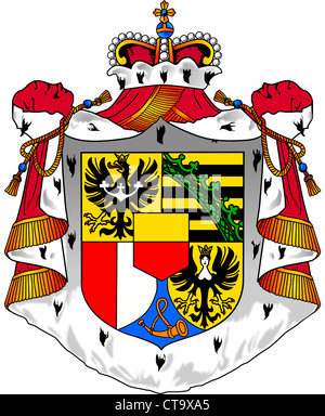 Stemma del Principato del Liechtenstein. Foto Stock