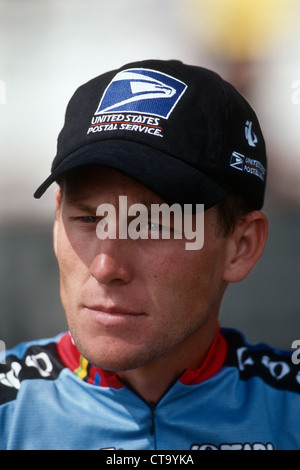 Lance Armstrong per i concorrenti la US Postal Service Team al 1998 Prima unione noi PRO di Ciclismo. Foto Stock