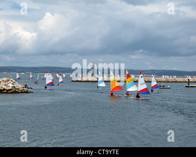 Scuole nazionali Associazione Vela regata di Weymouth e Portland National Sailing Academy Luglio 2012 Foto Stock