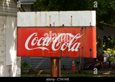 Vecchio Coca Cola segno - USA Foto Stock
