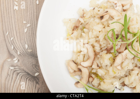 Tipiche italiane Risotto con funghi - Risotto con funghi Foto Stock