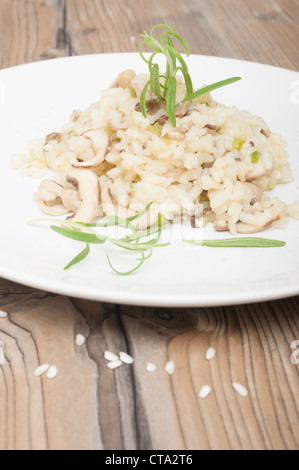 Tipiche italiane Risotto con funghi - Risotto con funghi Foto Stock