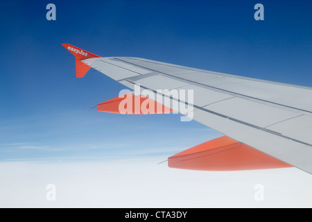 Vista da Easyjet finestra aereo Foto Stock