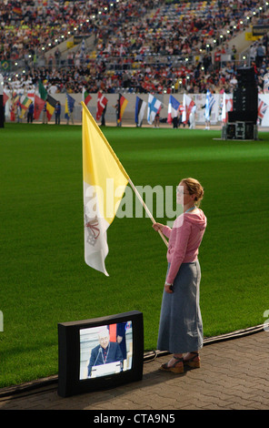 La Giornata Mondiale della Gioventù, Eroeffnungsgottesdienst a Duesseldorf Foto Stock