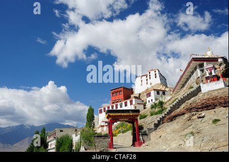 Monastero di Thikse, Thiksey, Leh, valle di Indus, Ladakh, Jammu e Kashmir India Foto Stock