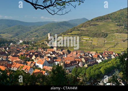 Kaysersberg, vicino a Colmar, Alsazia, Francia Foto Stock