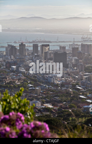 Vista dalla collina di segnale su Cape Town Cape Town, Western Cape, Sud Africa Foto Stock