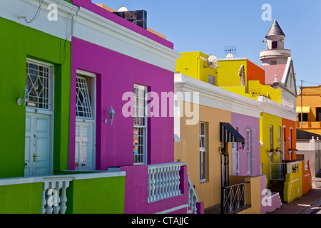 Impressione a Bo Kaap Quartiere Malay, Cape Town, West Cap, Sud Africa e Africa Foto Stock