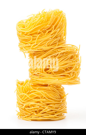 Fresh impreparati tagliatelle Foto Stock