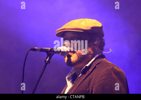 Cantante cubano Francisco Cespedes in concerto a Los Suenos Marriott Resort, Costa Rica. Foto Stock