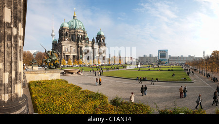 Aspetto del Altes Museum, Lustgarten, Cattedrale di Berlino, Berlino centro, Berlino, Germania, Europa Foto Stock